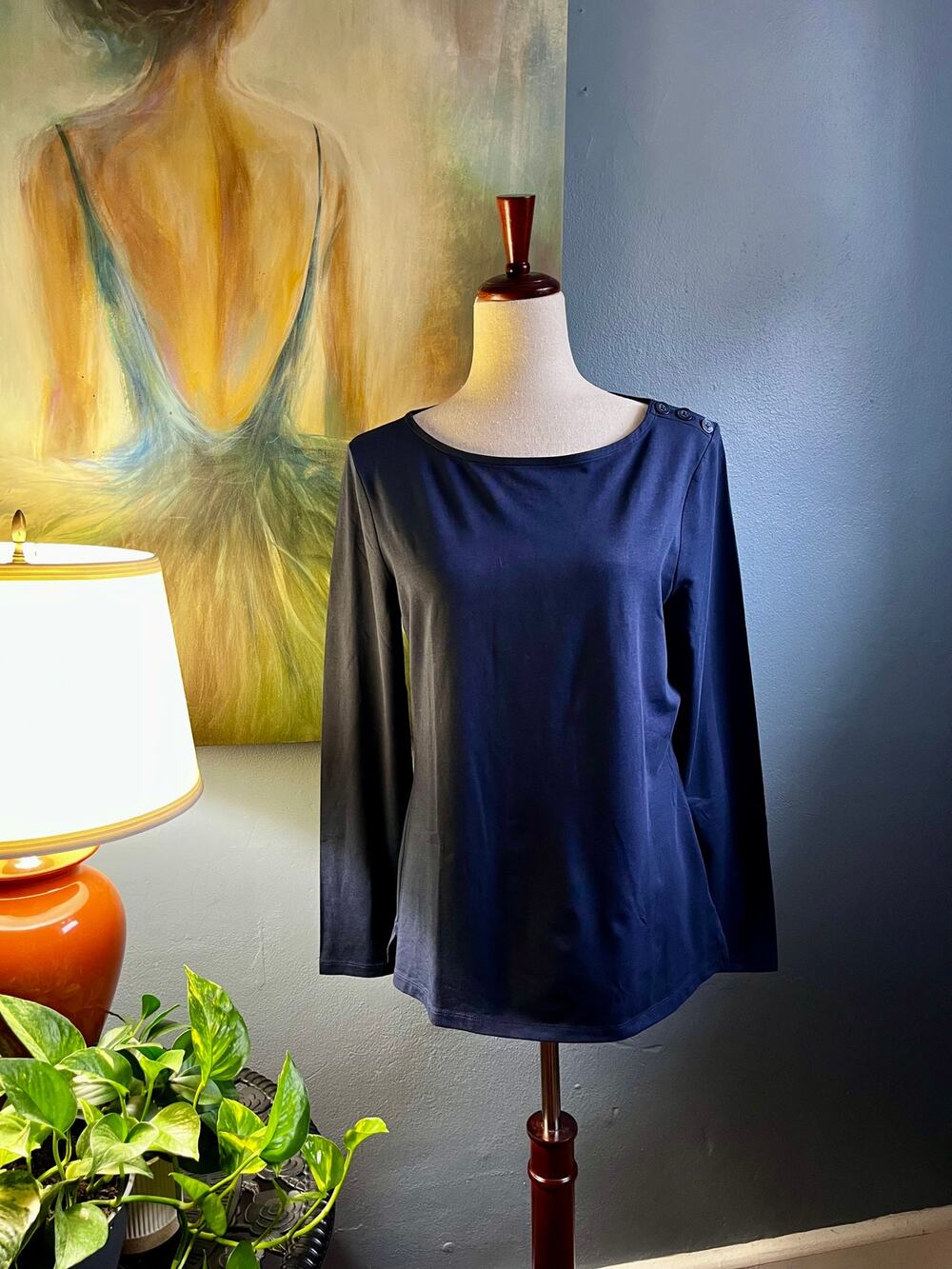 NWT Brooks Brothers, Navy Tunic with side shoulder buttons, Size L